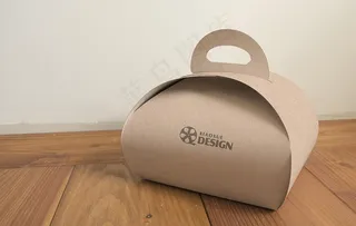小型蛋糕包装盒样机图片