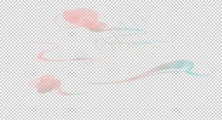 祥云云朵复古国风插画背景素材图片