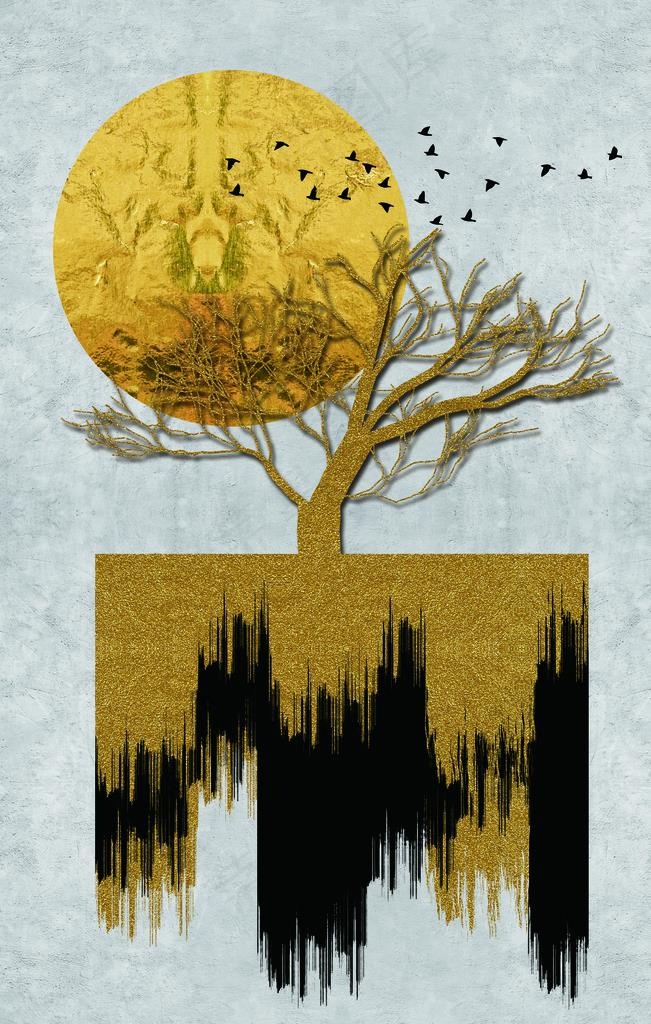抽象装饰画图片(6299X9449(DPI:200))psd模版下载