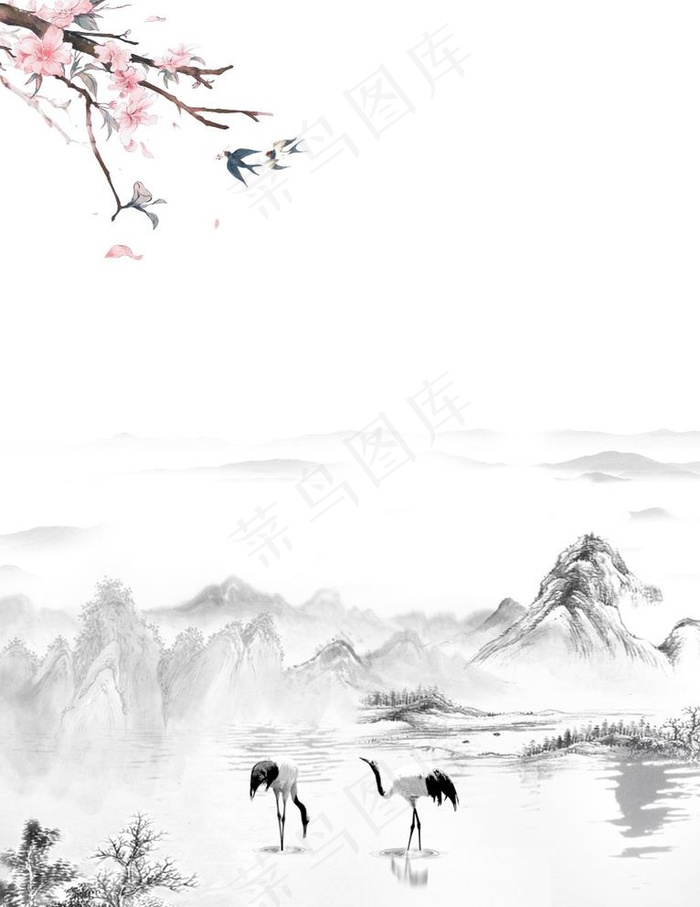 水墨墨迹背景图片cdr矢量模版下载