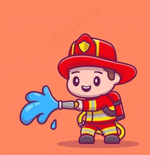 卡通消防员图片