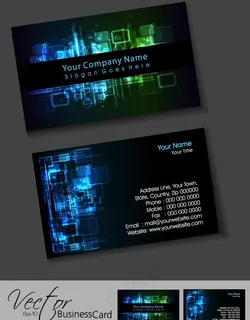 炫酷光效名片图片