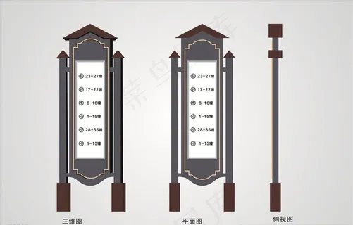 复古导视牌图片