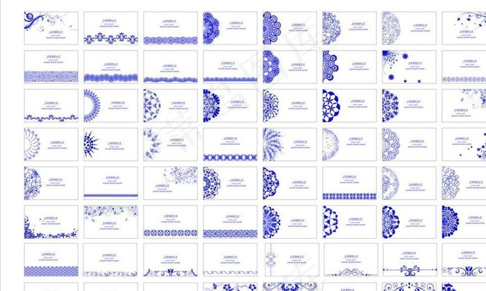 青花瓷名片图片cdr矢量模版下载