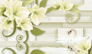 花卉背景墙图片