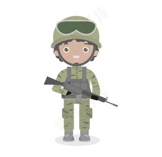 卡通战士图片