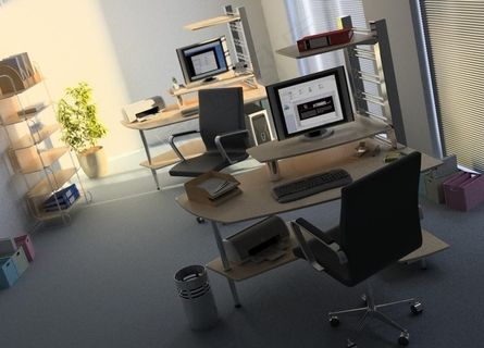 现代办公室场景模型图片