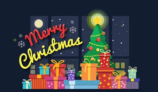 圣诞礼物和圣诞树图片