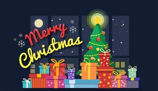 圣诞礼物和圣诞树图片