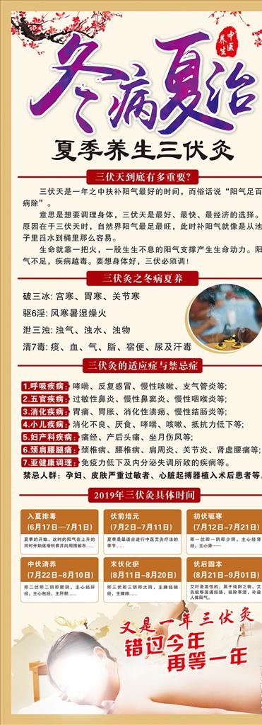 冬病夏治三伏灸图片cdr矢量模版下载