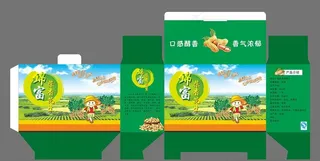 花生包装展开图图片