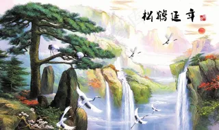 水墨背景墙图片