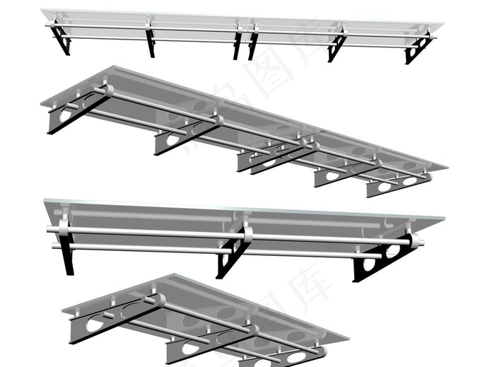 四个角度玻璃雨搭图片