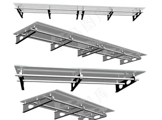 四个角度玻璃雨搭图片