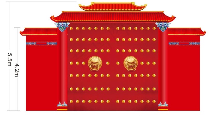 2019 过年 春节 大门造型图片