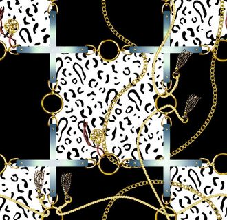 数码 印花 大牌 欧式风格 链图片