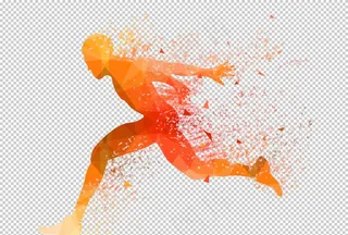 人物奔跑运动背景海报素材图片