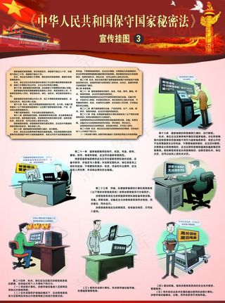 国家保密法宣传展板图片