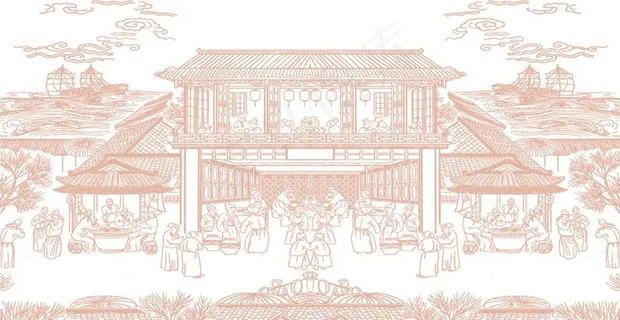 中国古代线条画图片