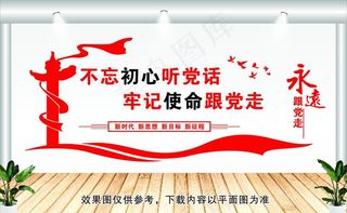 不忘初心党建展板图片