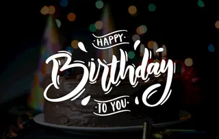 生日快乐英文字体设计图片