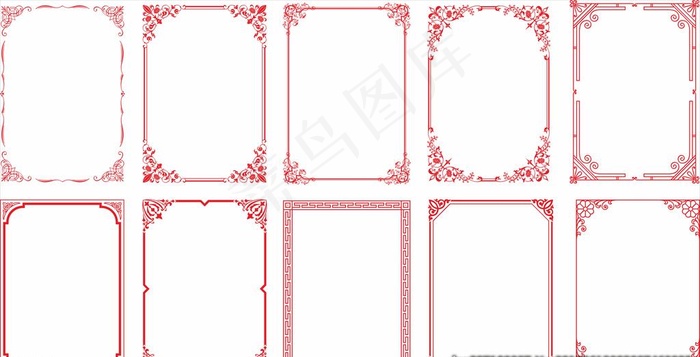 边框图片cdr矢量模版下载