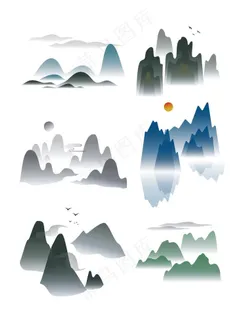 山水渐变图片 山水渐变图片