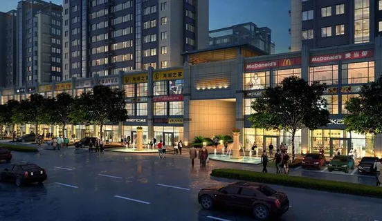 高档商业街配套设施图片