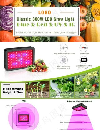 亚马逊详情页 页头 植物灯图片