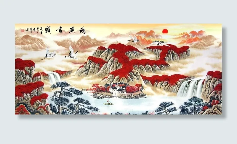 鸿运当头图片(7087X3348(DPI:72))psd模版下载