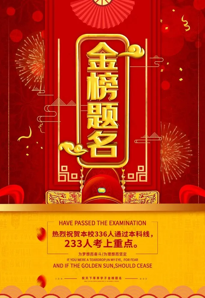 金榜题名图片(3543X5315(DPI:150))psd模版下载