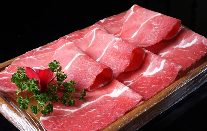 特色火锅绿色健康牛羊肉卷图片