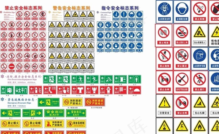 安全标示牌图片cdr矢量模版下载