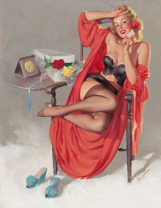 欧洲油画美女图片