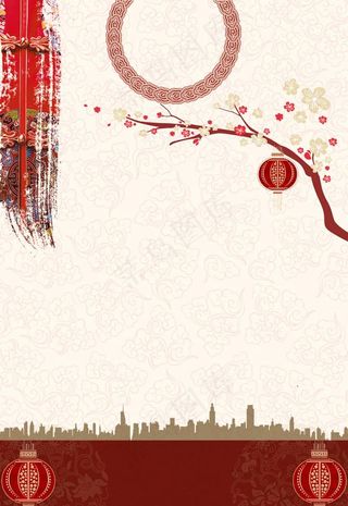 喜庆新年展板背景素材图片