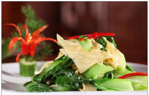 青菜炒豆筋图片