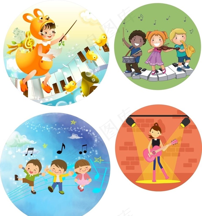 卡通音乐人物图片