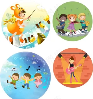 卡通音乐人物图片