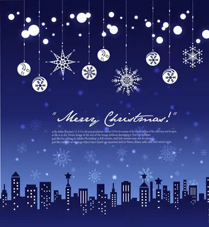 唯美蓝色星空圣诞背景图片