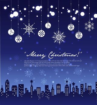 唯美蓝色星空圣诞背景图片