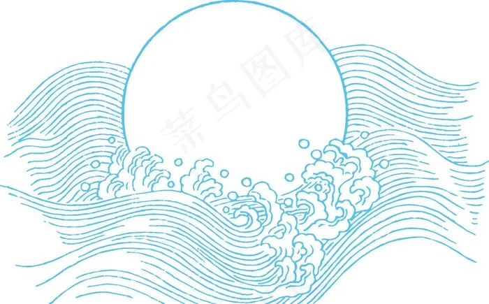 浪花图片ai矢量模版下载
