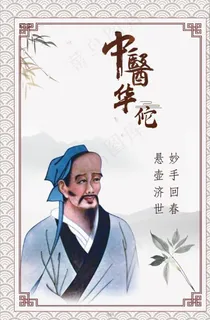 中医版面 华佗 中医人物图片