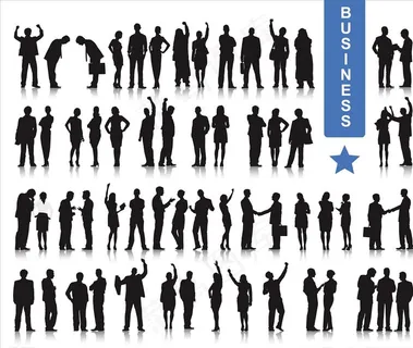 办公人物剪影图片