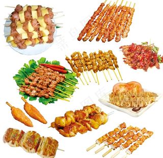 烧烤 烤串图片