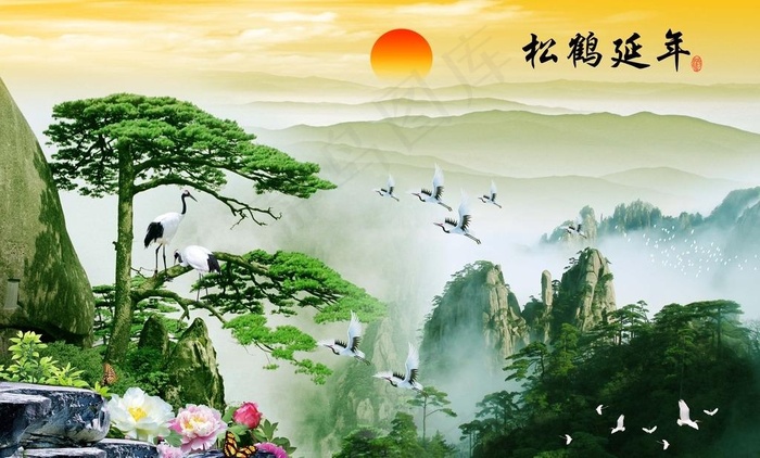 迎客松图片