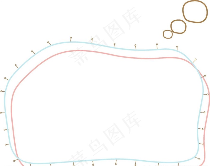 彩色边框对话框文本框图片