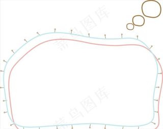 彩色边框对话框文本框图片