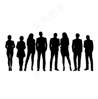 城市人物剪影图片