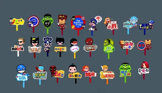 漫威英雄手举牌图片