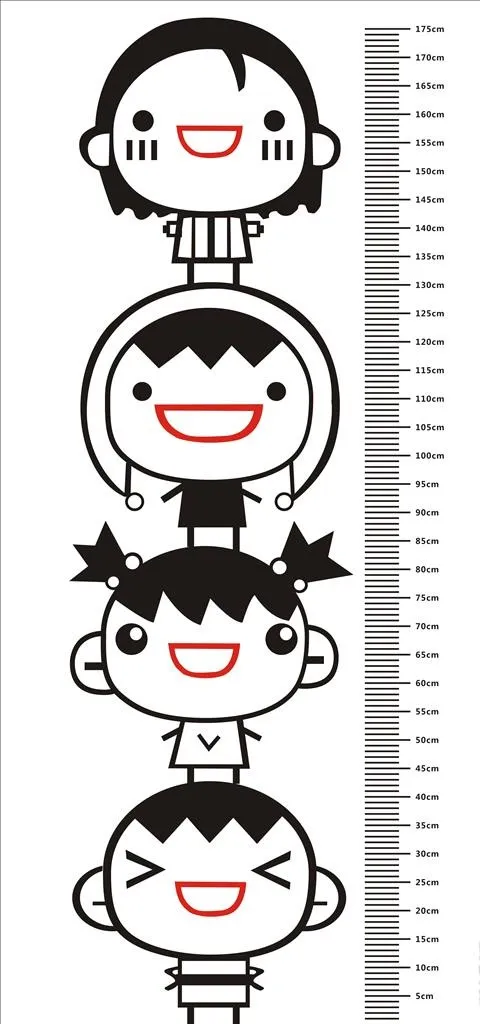身高尺图片cdr矢量模版下载